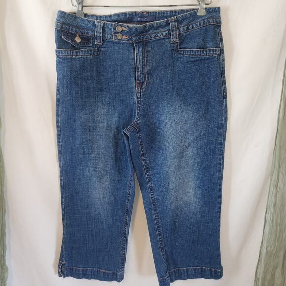 Bill Blass Blue‎ Denim Capri Ankle Woman's Jeans Size 10 - Picture 1 of 4